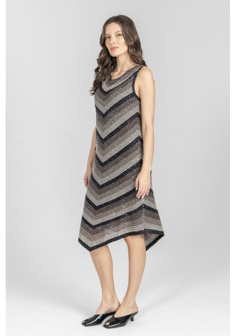 Koktajlowa dzianinowa sukienka