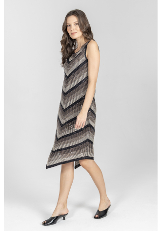 Koktajlowa dzianinowa sukienka