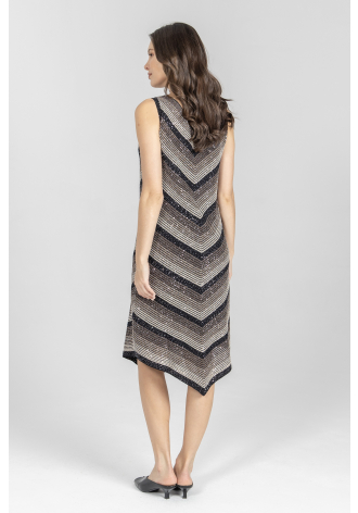 Koktajlowa dzianinowa sukienka