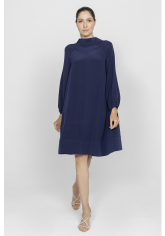 Marineblaues Oversize-Kleid