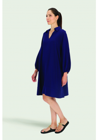 Granatowa sukienka oversize