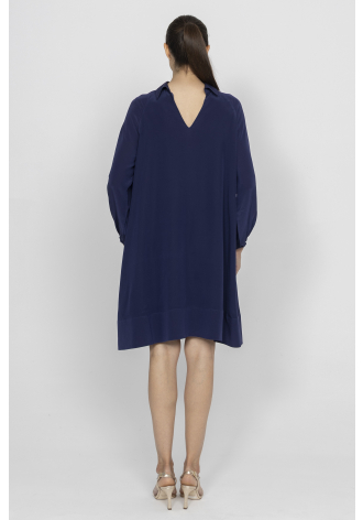 Marineblaues Oversize-Kleid