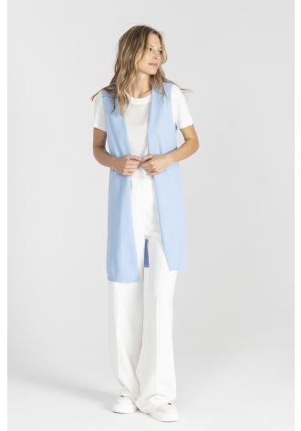 Blue knitted vest