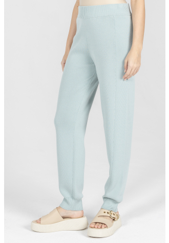 Dzianinowe spodnie w kolorze miętowym