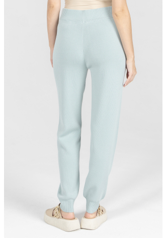 Dzianinowe spodnie w kolorze miętowym