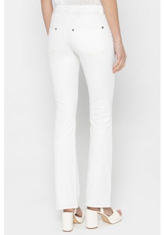 Eleganckie bawełniane spodnie w bieli