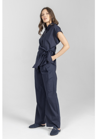 Luźne granatowe spodnie