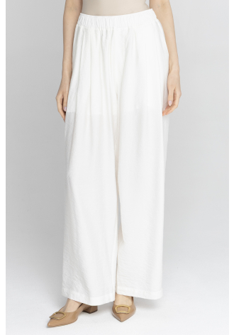 Szerokie spodnie w kolorze kremowej bieli