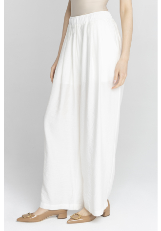 Szerokie spodnie w kolorze kremowej bieli