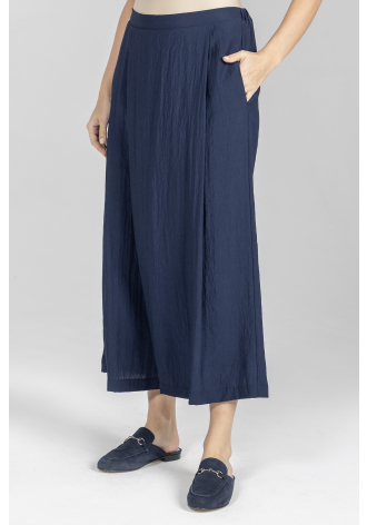 Luźne spodnie w kolorze granatowym