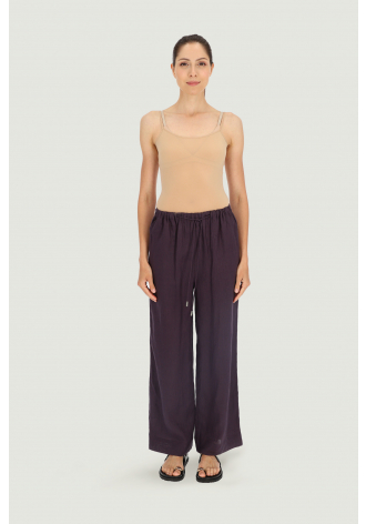 Purple linen trousers