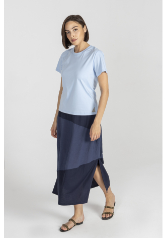 Navy blue maxi skirt in airy fabric
