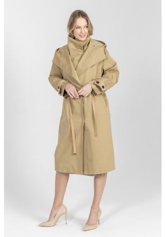 Parka w kolorze beżowym