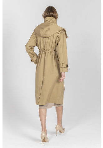 Parka w kolorze beżowym