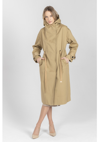 Parka w kolorze beżowym