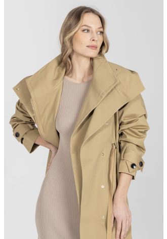 Parka w kolorze beżowym