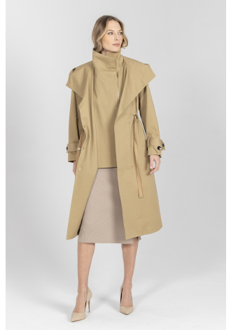 Parka w kolorze beżowym