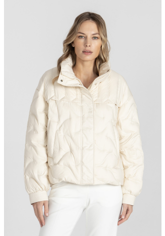 Kurtka pikowana w kolorze ecru