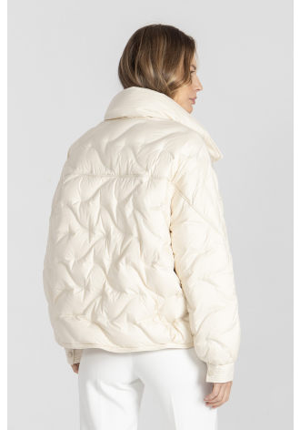 Kurtka pikowana w kolorze ecru