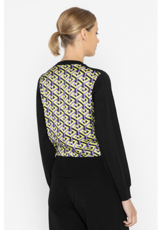 Bomber jacket with colourful print back