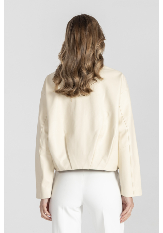 Krótka kurtka z miękkiej skóry