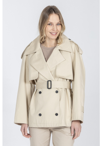 Bawełniana kurtka z impregnowanej tkaniny