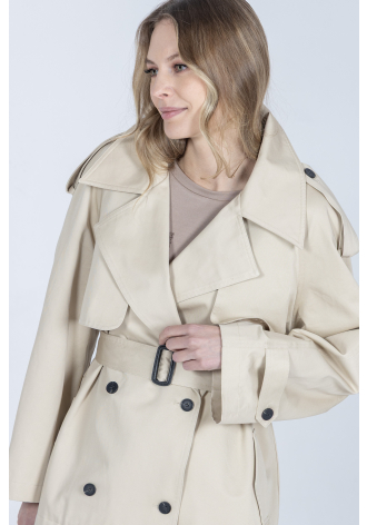 Bawełniana kurtka z impregnowanej tkaniny