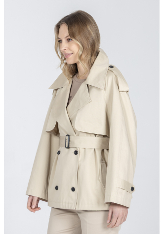 Bawełniana kurtka z impregnowanej tkaniny