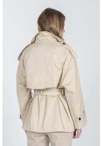 Bawełniana kurtka z impregnowanej tkaniny