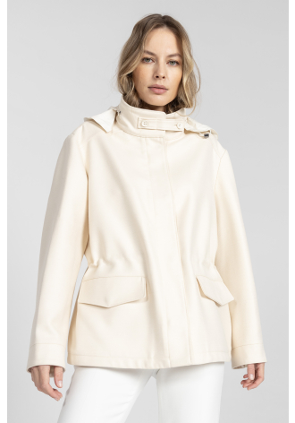Kurtka z impregnowanej tkaniny w kolorze ecru