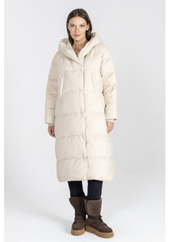 Lange Daunenjacke