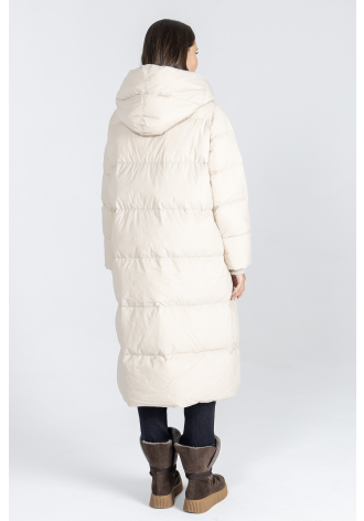 Lange Daunenjacke