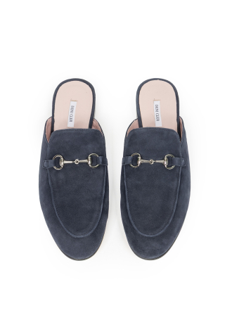 Zamszowe mokasyny bez pięty