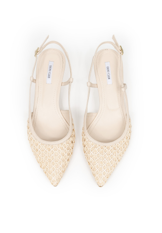 Beżowe szpilki bez pięty