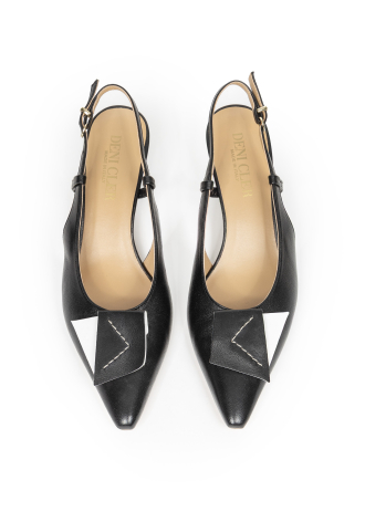 Czarne szpilki bez pięty