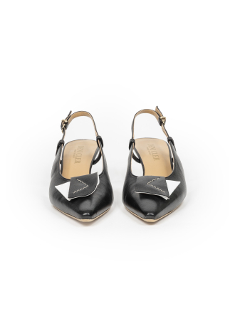 Czarne szpilki bez pięty