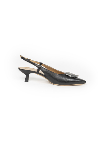 Czarne szpilki bez pięty