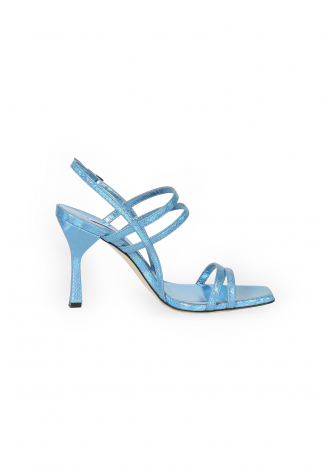 Turquoise high heel sandals