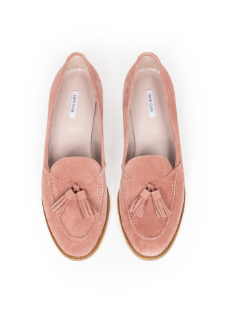 Mokasyny z zamszu w kolorze różowym