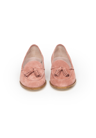 Mokasyny z zamszu w kolorze różowym