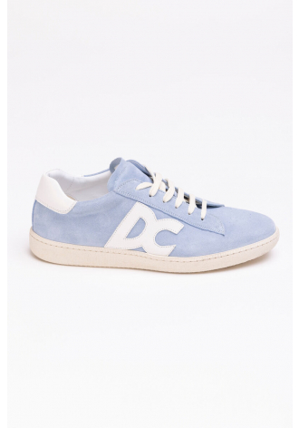 Blue sneakers with DC logo