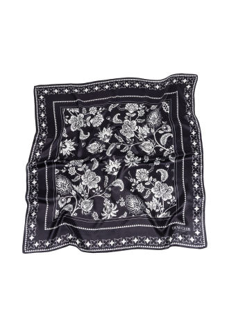 Jedwabna chusta w czarno-biały print