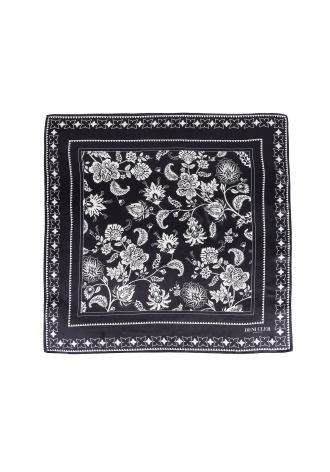 Jedwabna chusta w czarno-biały print