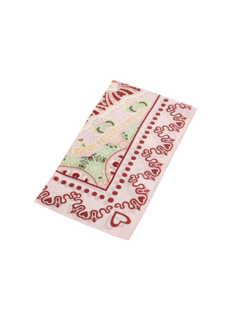 Jedwabna chusta w kwiatowo-orientalny wzór