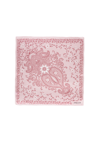 Jedwabna chusta w ciemnoróżowy print