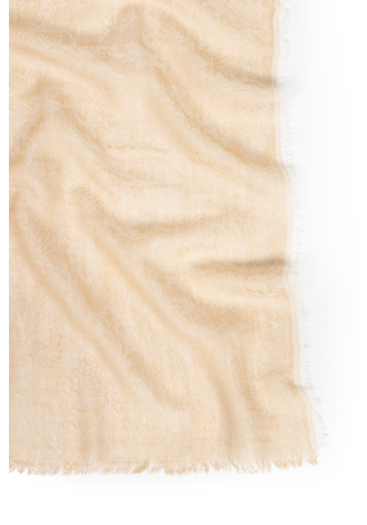 Chusta z lekkiego kaszmiru w kolorze beżowym