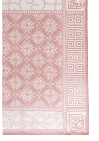 Jedwabna chusta w różowo-biały print