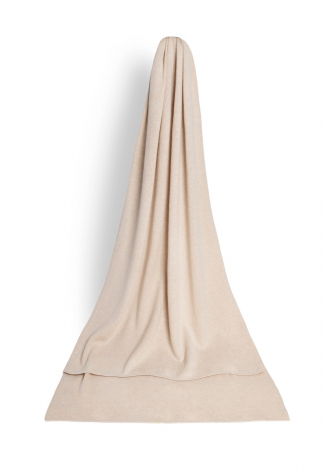 Plain beige cashmere scarf 