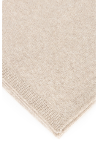 Beżowy klasyczny szal z kaszmiru