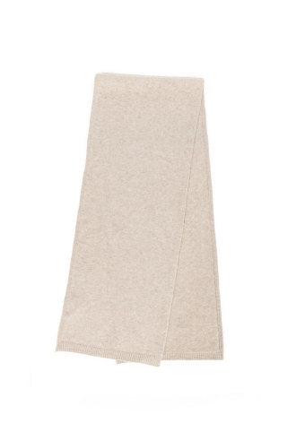 Beżowy klasyczny szal z kaszmiru